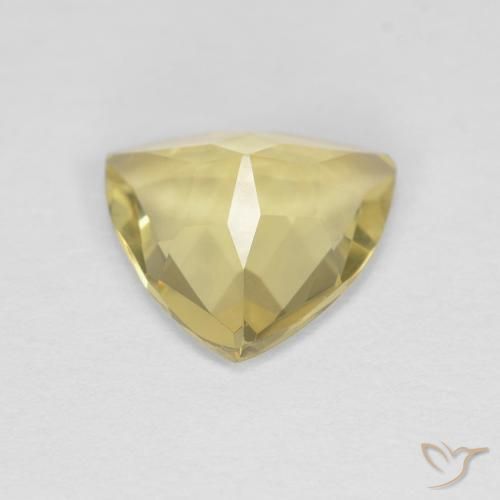 Béryl Jaune terreux naturelle Trillion, 1.09 ct, VVS
