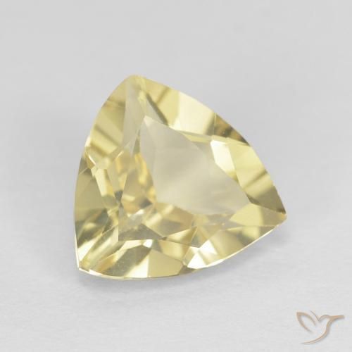 Béryl Jaune Dijon très clair naturelle Trillion, 1.45 ct, VVS