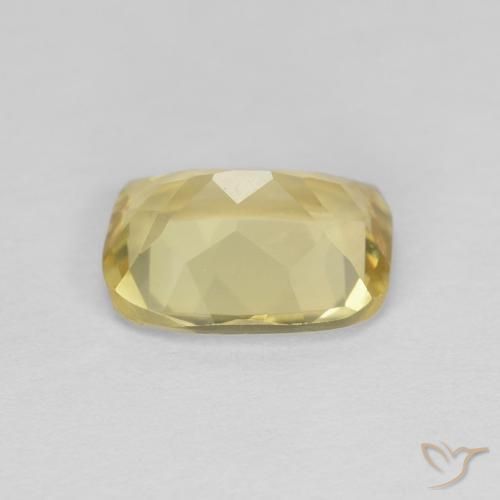 Béryl Jaune terreux léger naturelle Coussin, 1.56 ct, VVS-VS