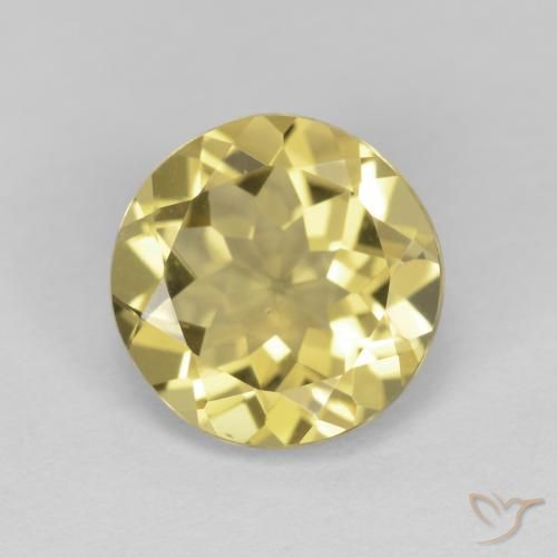 2.20ct Naturel Jaune moyen Béryl, Tour, VVS-VS