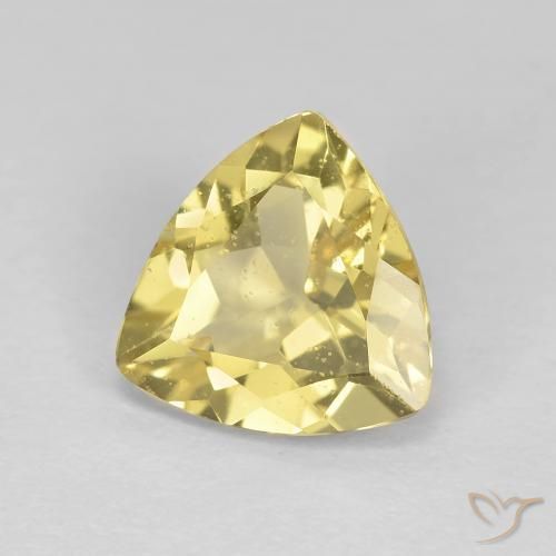 Béryl Jaune clair naturelle Trillion, 2.12 ct, VS