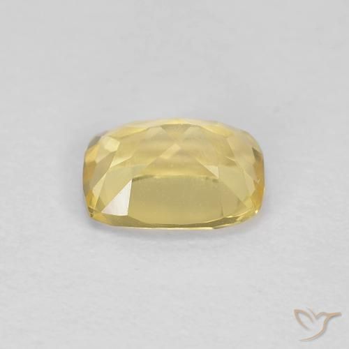 Béryl Jaune terreux léger naturelle Coussin, 0.90 ct, VS