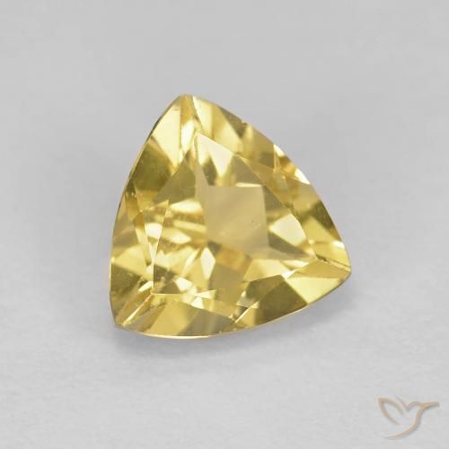 Béryl Jaune clair naturelle Trillion, 1.59 ct, VS