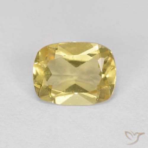 1.11ct Naturel Jaune pâle Béryl, Coussin, VS