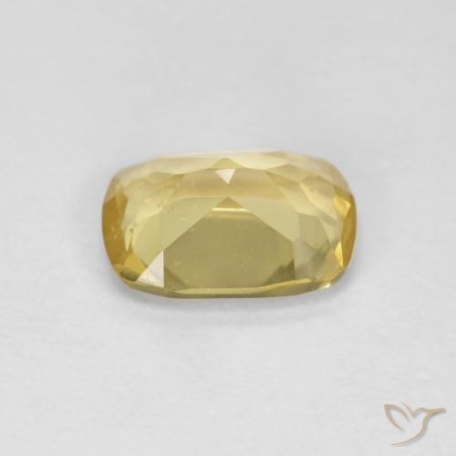 Béryl Jaune pâle naturelle Coussin, 1.11 ct, VS