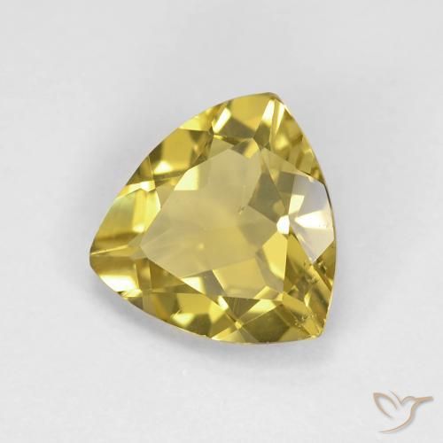 Béryl Jaune automnal naturelle Trillion, 1.88 ct, VS