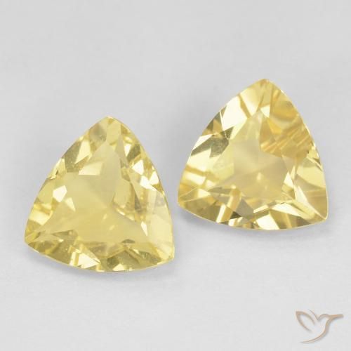 2.67ctw Naturel Jaune Dijon Béryl, Trillion, VVS