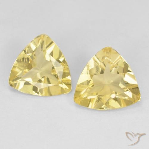 2.31ctw Naturel Jaune terreux Béryl, Trillion, VVS