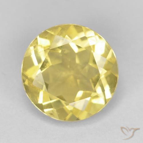 1.69ct Naturel Jaune moyen Béryl, Tour, VVS