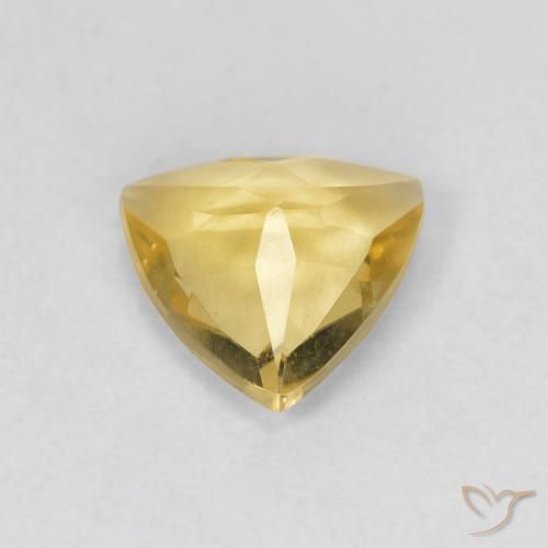 Béryl Jaune terreux naturelle Trillion, 0.82 ct, VVS