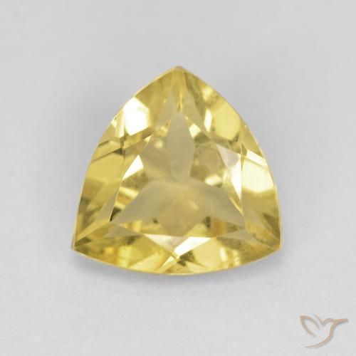 1.38ct Naturel Jaune chaud Béryl, Trillion, VVS