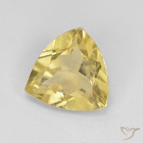 Béryl Jaune chaud naturelle Trillion, 1.38 ct, VVS