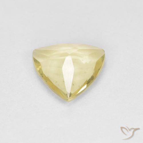 Béryl Jaune miel léger naturelle Trillion, 0.71 ct, VVS