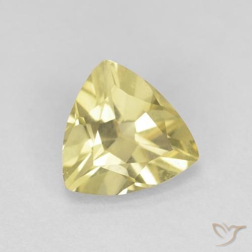 Béryl Bourdon jaune naturelle Trillion, 0.90 ct, VVS