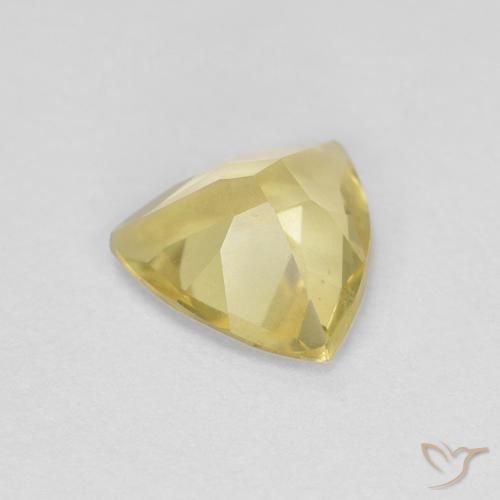 Béryl Bourdon jaune naturelle Trillion, 0.90 ct, VVS