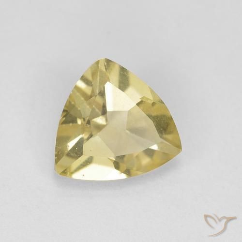 Béryl Jaune Dijon naturelle Trillion, 0.92 ct, VVS