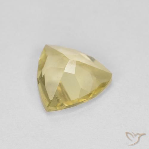 Béryl Jaune Dijon naturelle Trillion, 0.92 ct, VVS