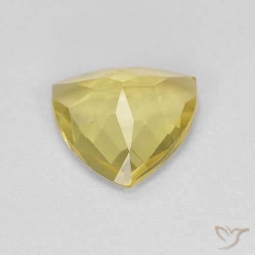 Béryl Jaune terreux naturelle Trillion, 1.18 ct, VVS