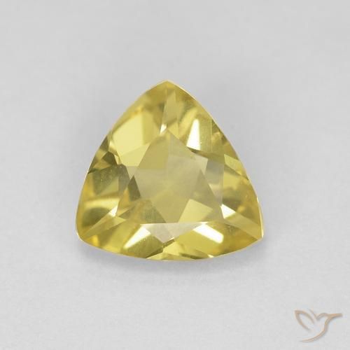 0.91ct Naturel Jaune moyen Béryl, Trillion, VVS