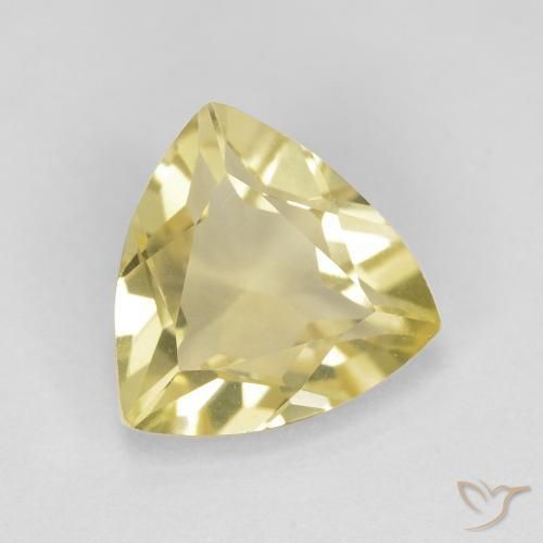 Béryl Jaune terreux naturelle Trillion, 1.51 ct, VVS