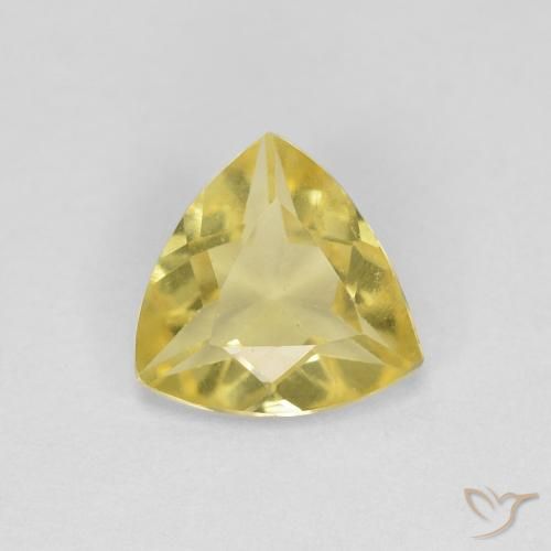 0.73ct Naturel Jaune moyen Béryl, Trillion, VVS