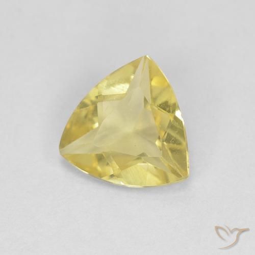 Béryl Jaune moyen naturelle Trillion, 0.73 ct, VVS