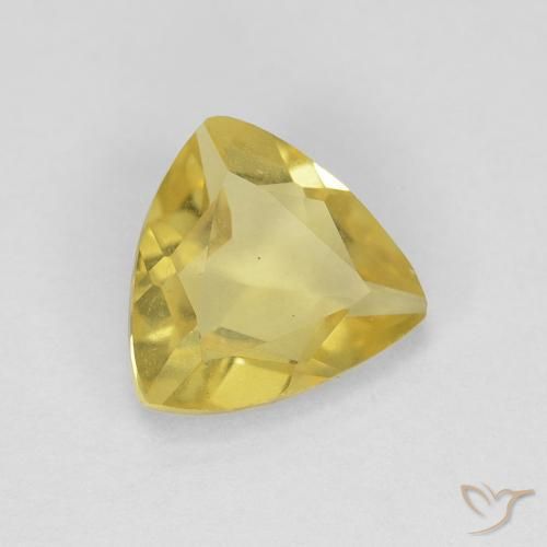 Béryl Jaune clair naturelle Trillion, 1.01 ct, VVS