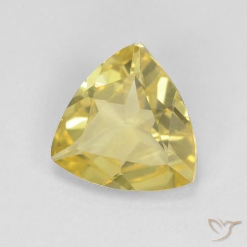 Béryl Jaune clair naturelle Trillion, 1.30 ct, VVS