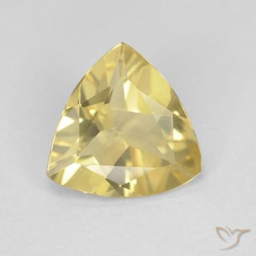 1.23ct Naturel Jaune clair Béryl, Trillion, VVS