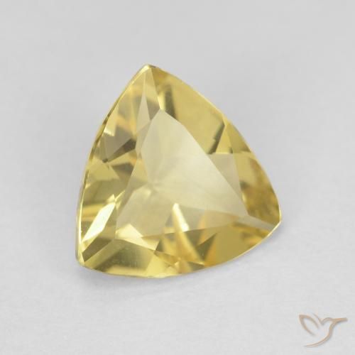Béryl Jaune clair naturelle Trillion, 1.23 ct, VVS