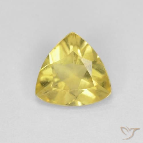 0.96ct Naturel Jaune moyen Béryl, Trillion, VVS