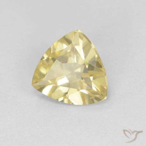 Béryl Jaune doré léger naturelle Trillion, 1.03 ct, VVS