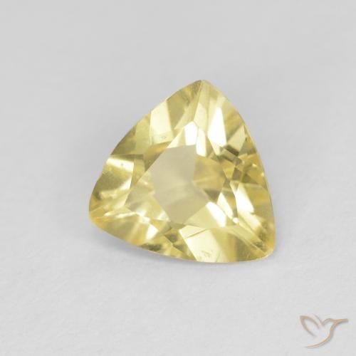 Béryl Medium Light-Yellow naturelle Trillion, 0.88 ct, VVS
