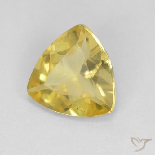 Béryl Doré jaunâtre naturelle Trillion, 1.27 ct, VVS