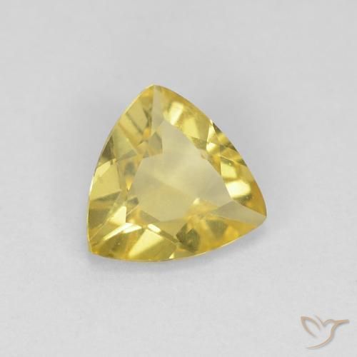 Béryl Jaune moyen naturelle Trillion, 0.87 ct, VVS