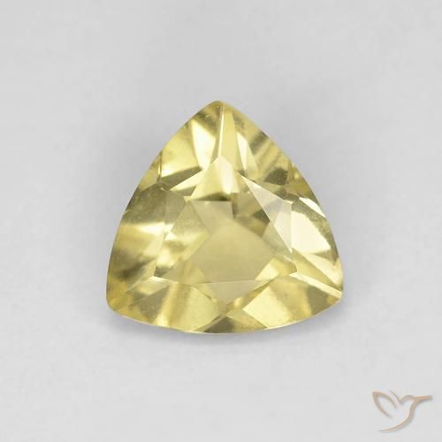 Béryl Jaune lagune léger naturelle Trillion, 0.86 ct, VVS