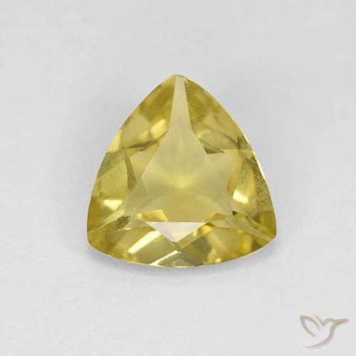 0.88ct Naturel Medium Light-Yellow Béryl, Trillion, VVS