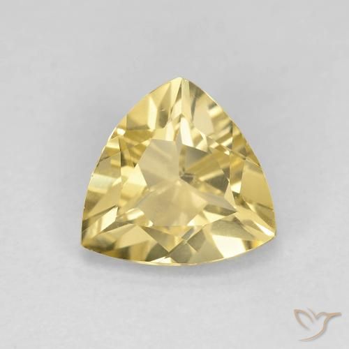 1.39ct Naturel Doré léger Béryl, Trillion, VVS