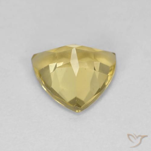 Béryl Jaune doré léger naturelle Trillion, 1.32 ct, VVS