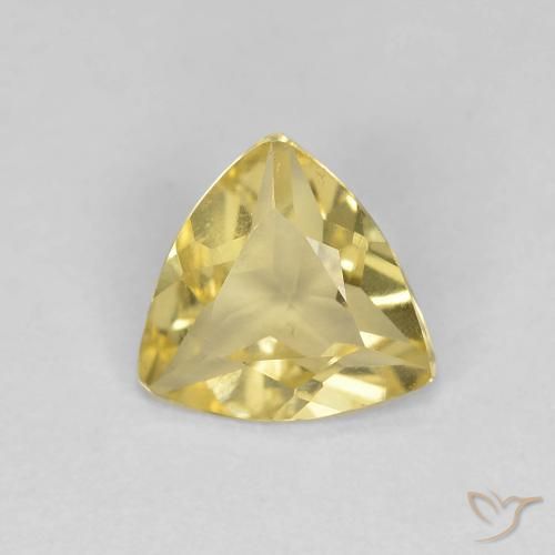 0.82ct Naturel Doré léger Béryl, Trillion, VVS