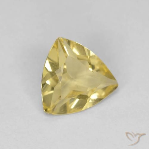 Béryl Doré léger naturelle Trillion, 0.82 ct, VVS