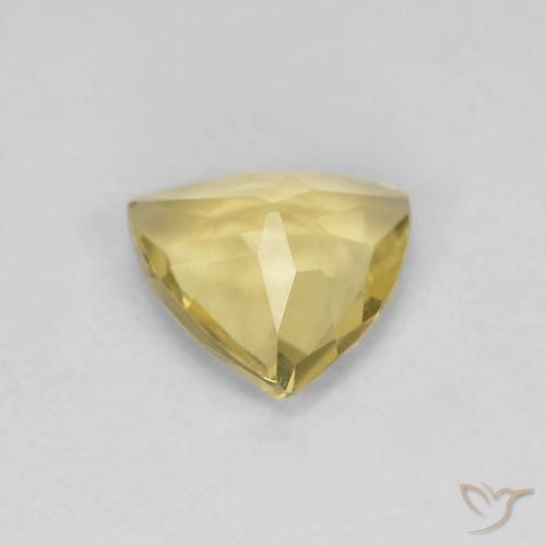 Béryl Doré léger naturelle Trillion, 0.82 ct, VVS