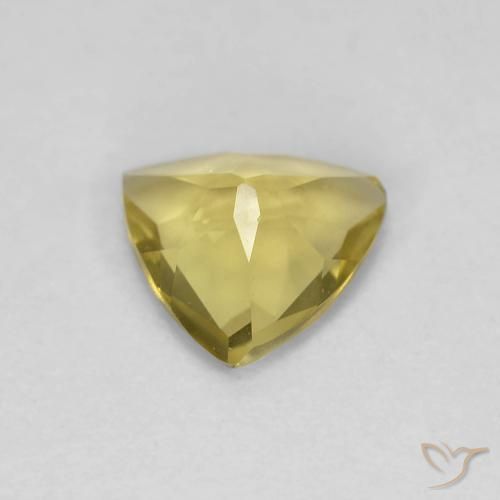 Béryl Jaune doré léger naturelle Trillion, 0.81 ct, VVS