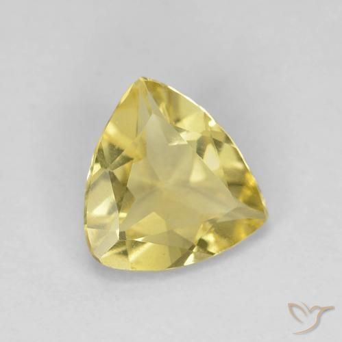 Béryl Jaune doré léger naturelle Trillion, 1.05 ct, VVS