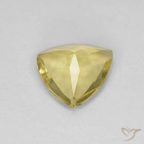 Béryl Jaune doré léger naturelle Trillion, 1.05 ct, VVS