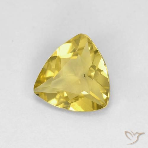 Béryl Jaune Toscane naturelle Trillion, 0.93 ct, VVS