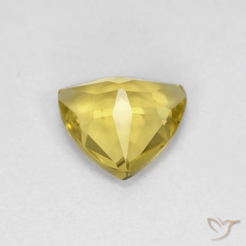 Béryl Jaune Toscane naturelle Trillion, 0.93 ct, VVS