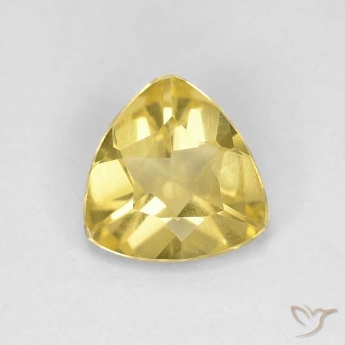 0.75ct Naturel Jaune Toscane Béryl, Trillion, VVS