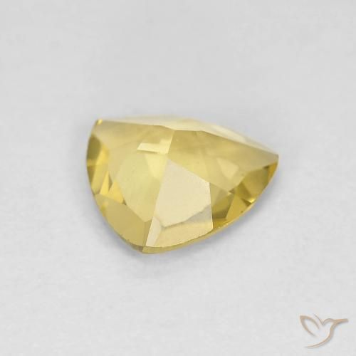 Béryl Jaune Toscane naturelle Trillion, 0.75 ct, VVS