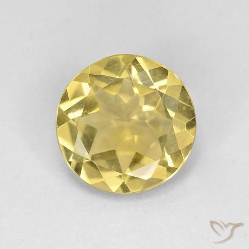 1.60ct Naturel Medium Light-Yellow Béryl, Tour, VVS